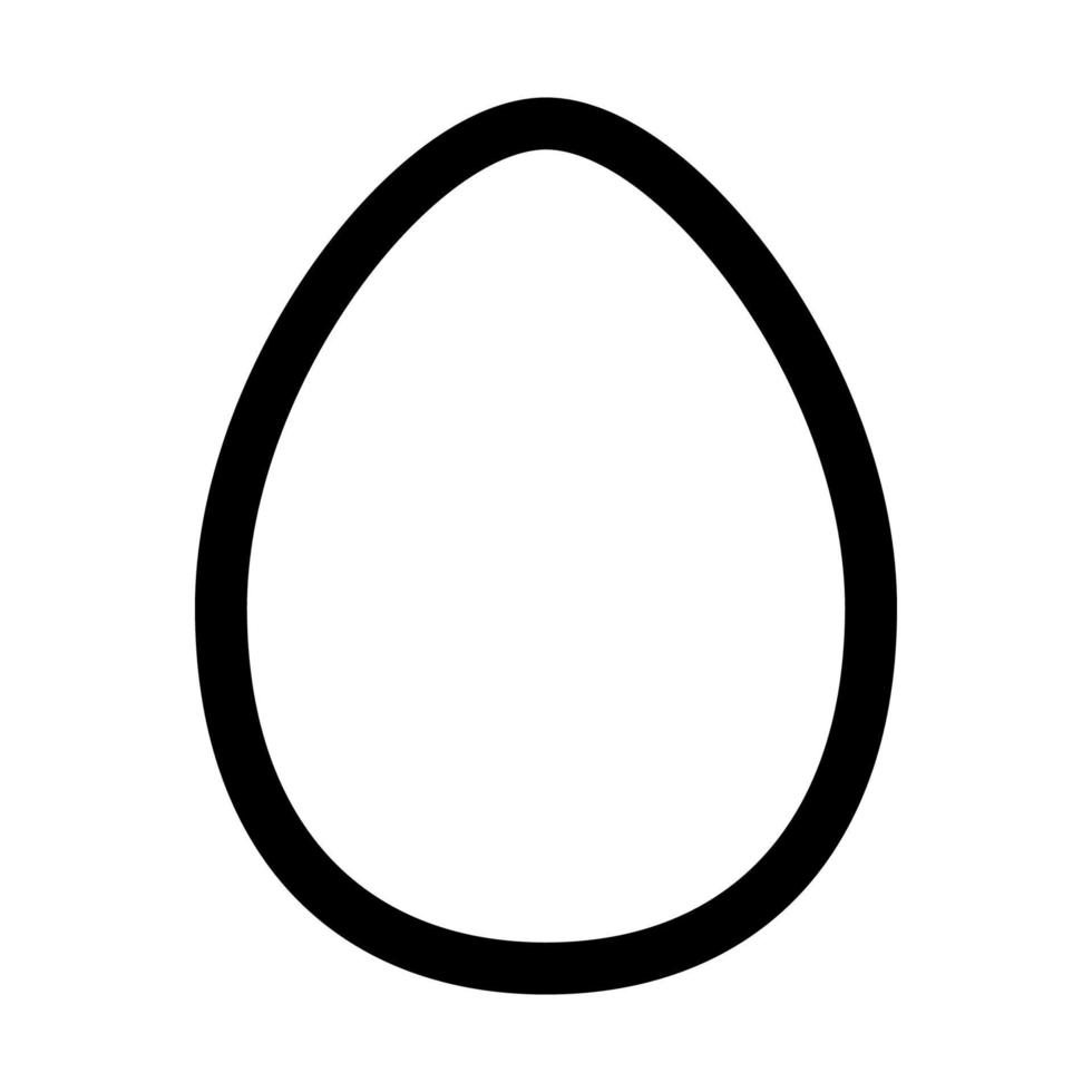 Egg icon line isolated on white background. Black flat thin icon on modern outline style. Linear symbol and editable stroke. Simple and pixel perfect stroke vector illustration.