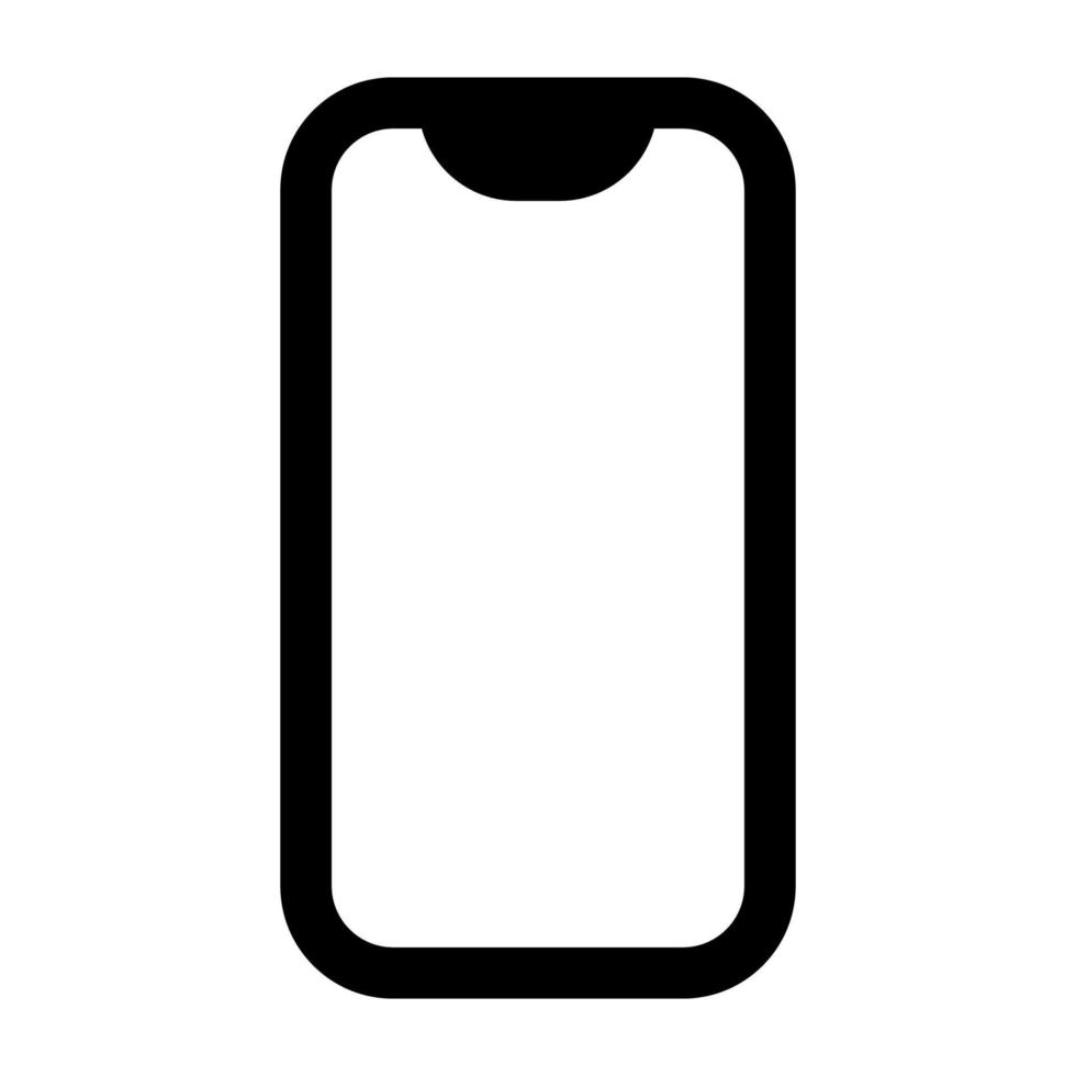 Phone portrait icon line isolated on white background. Black flat thin icon on modern outline style. Linear symbol and editable stroke. Simple and pixel perfect stroke vector illustration.