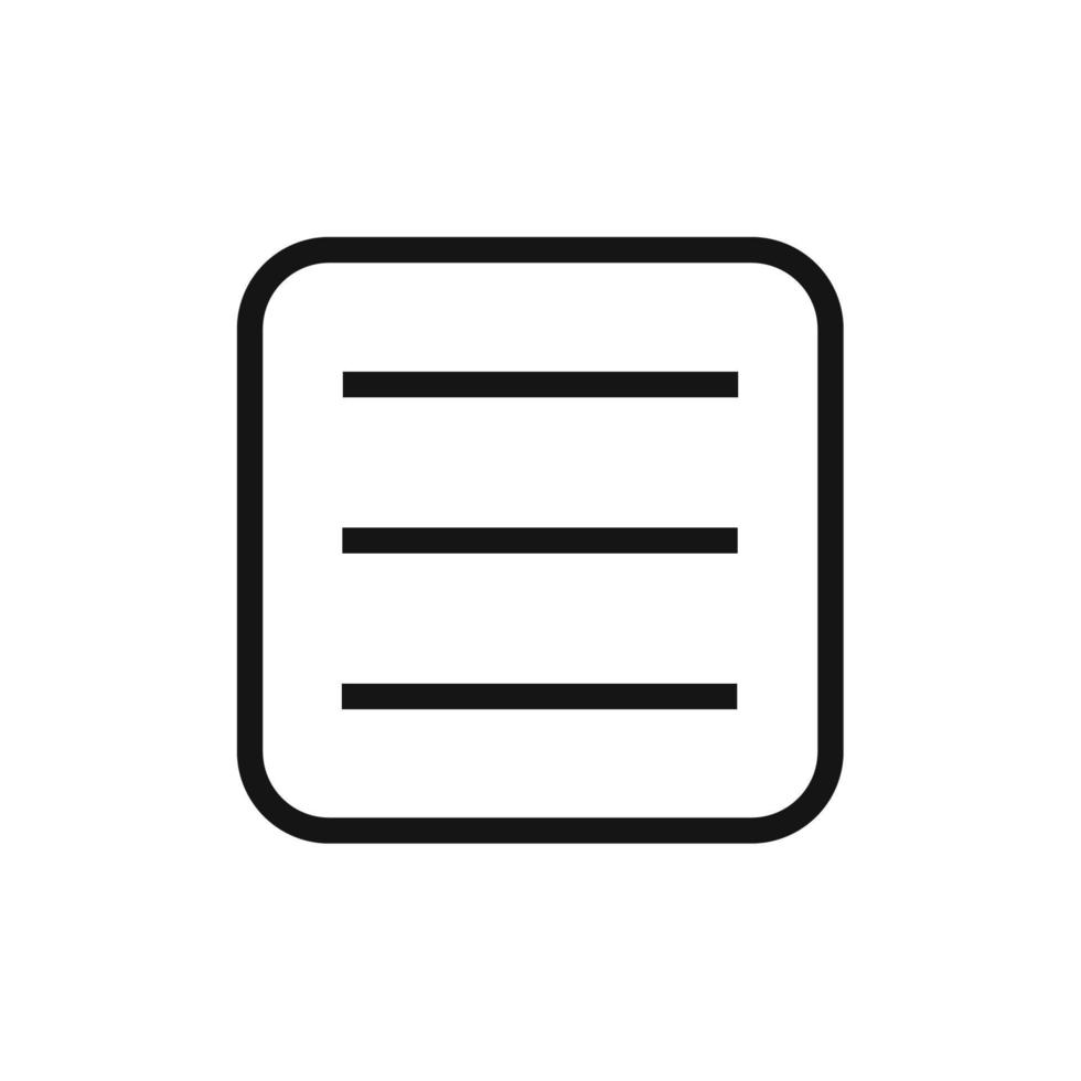 Menu sound line icon isolated on white background. Black flat thin icon on modern outline style. Linear symbol and editable stroke. Simple and pixel perfect stroke vector illustration.