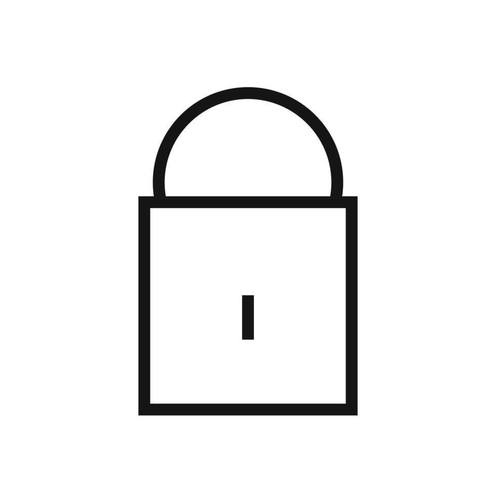 Padlock password line icon isolated on white background. Black flat thin icon on modern outline style. Linear symbol and editable stroke. Simple and pixel perfect stroke vector illustration.