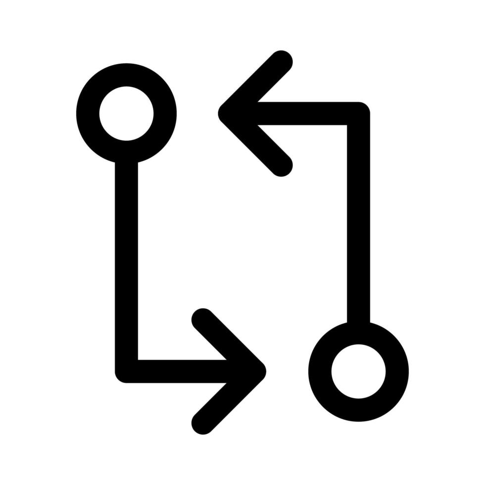 línea de icono de comparación de git aislada sobre fondo blanco. icono negro plano y delgado en el estilo de contorno moderno. símbolo lineal y trazo editable. ilustración de vector de trazo simple y perfecto de píxeles.