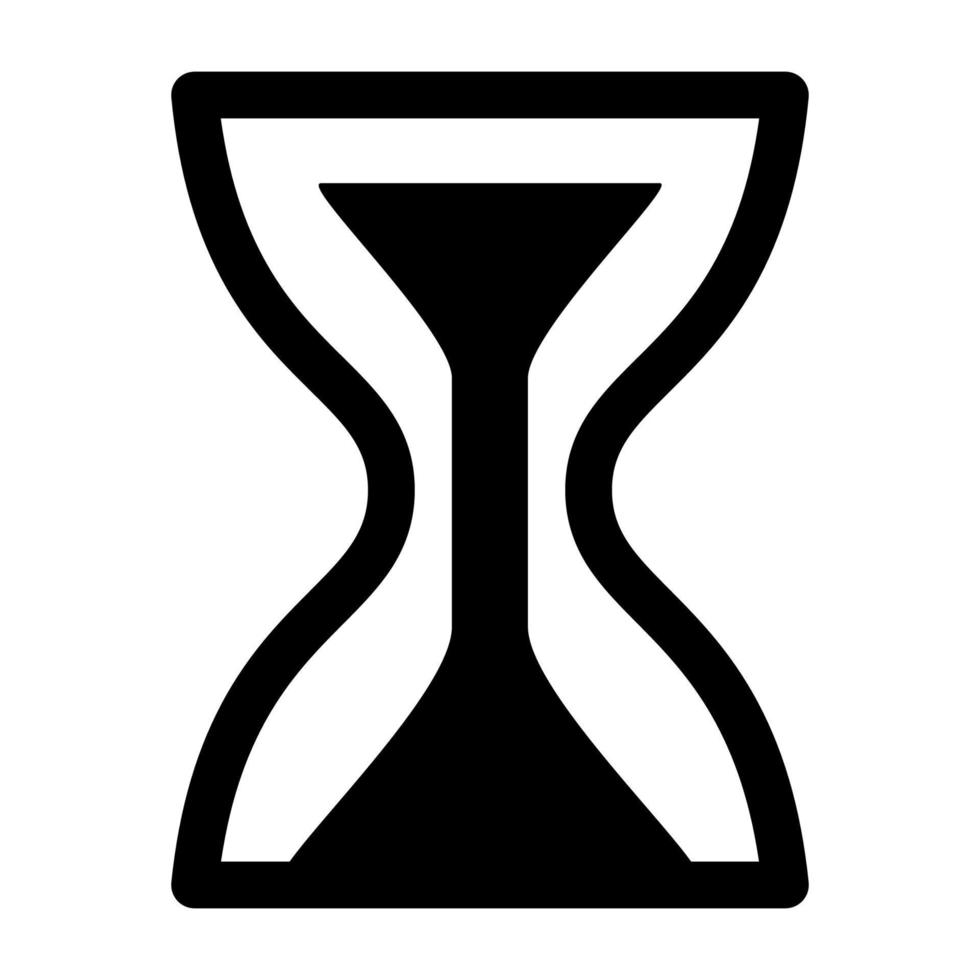 Hourglass icon line isolated on white background. Black flat thin icon on modern outline style. Linear symbol and editable stroke. Simple and pixel perfect stroke vector illustration.
