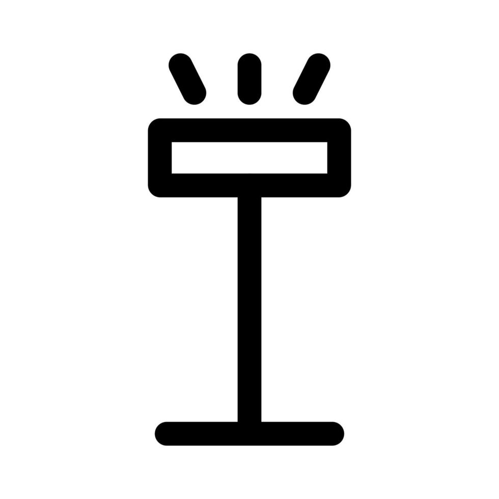 Office lamp icon line isolated on white background. Black flat thin icon on modern outline style. Linear symbol and editable stroke. Simple and pixel perfect stroke vector illustration