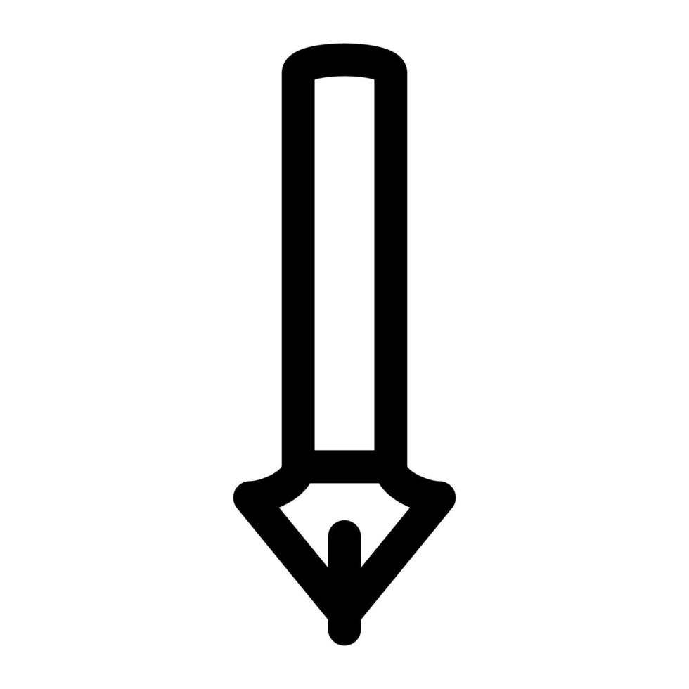 Office pen icon line isolated on white background. Black flat thin icon on modern outline style. Linear symbol and editable stroke. Simple and pixel perfect stroke vector illustration