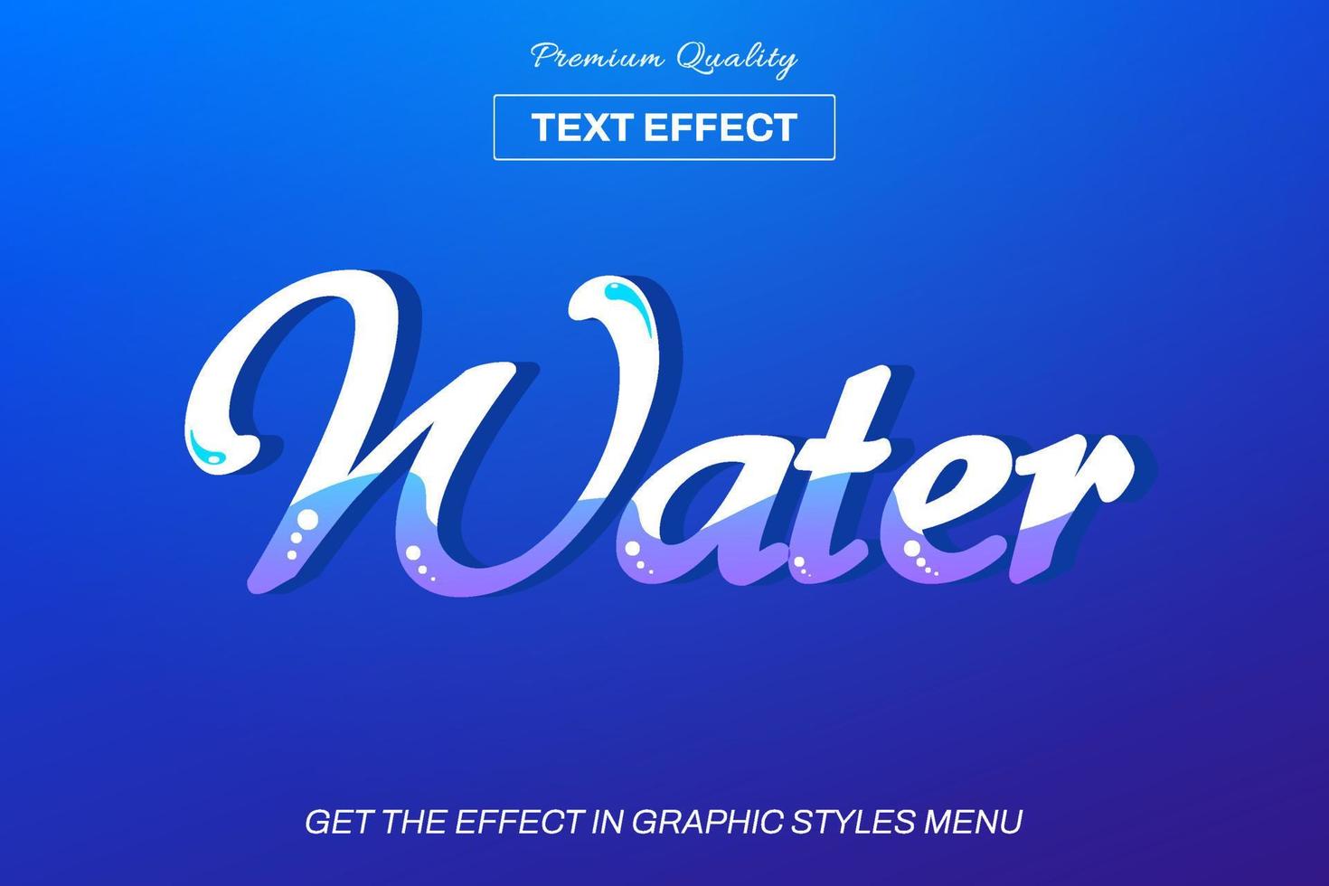 3D editable text effect template vector