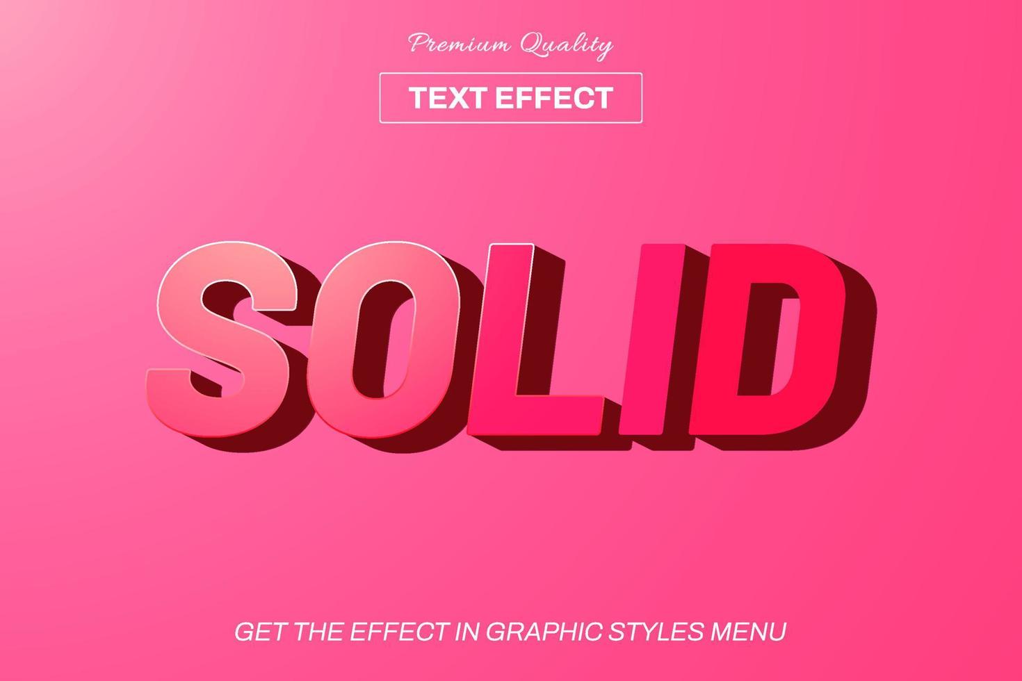 3D editable text effect template vector