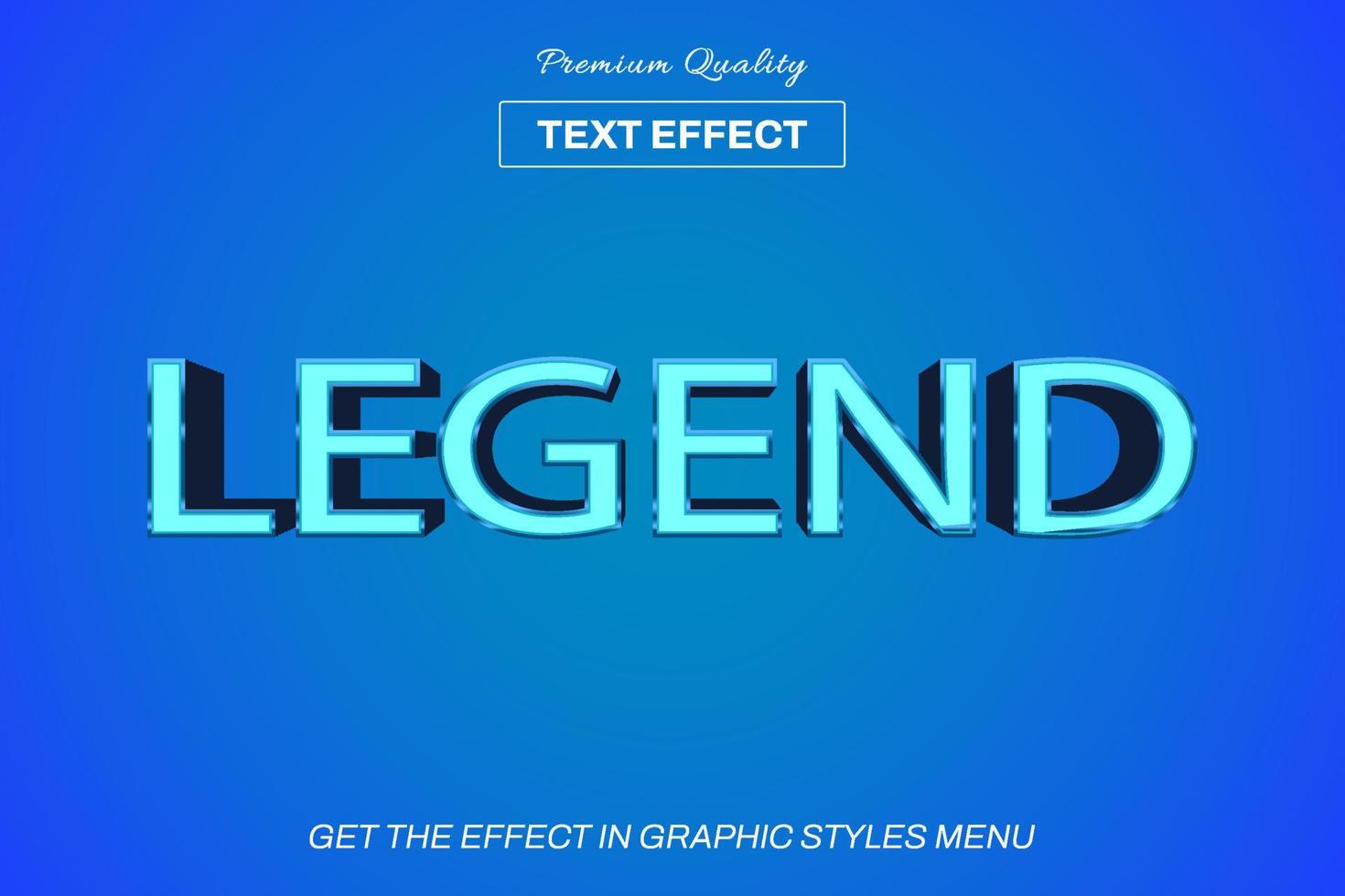 3D editable text effect template vector