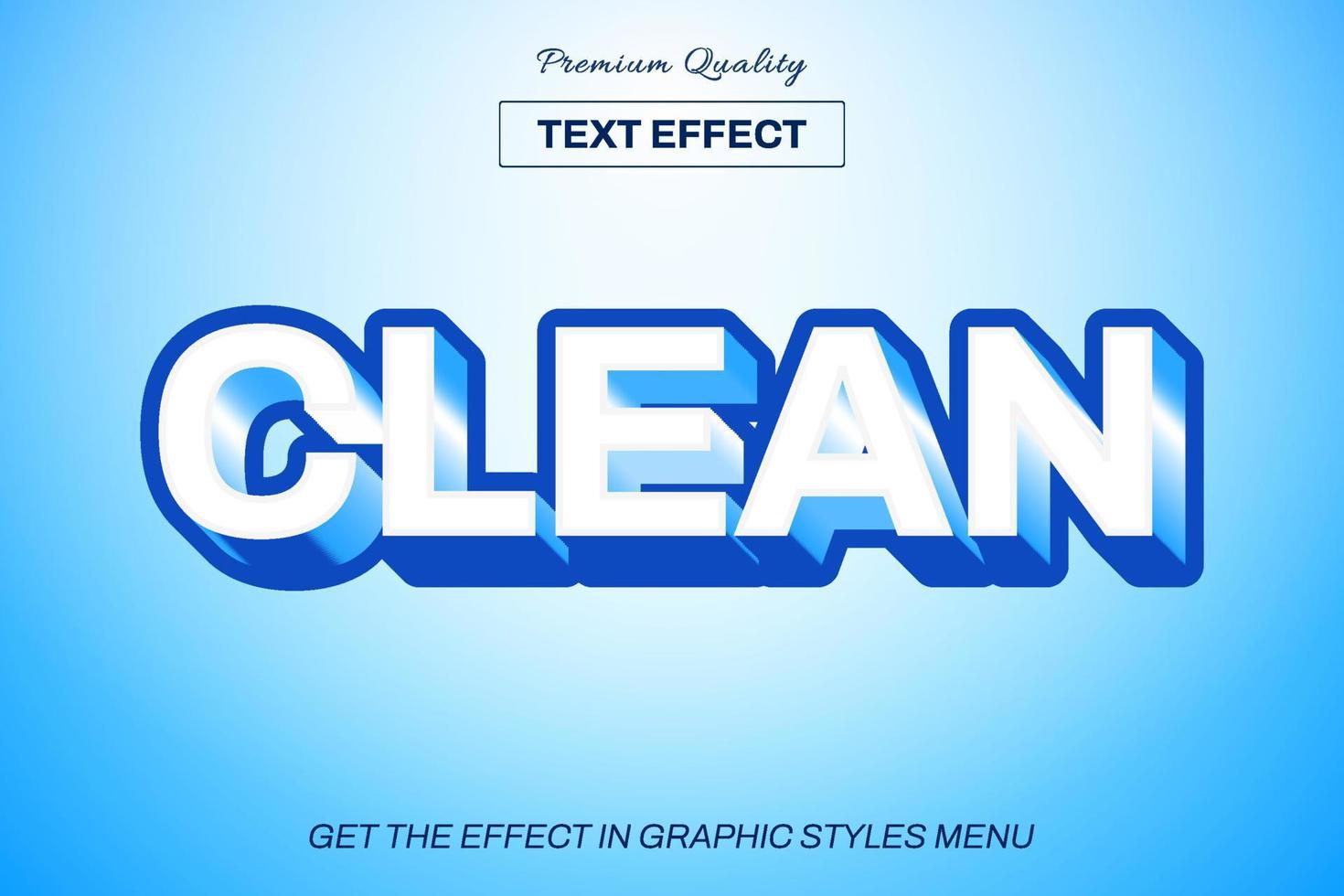 3D editable text effect template vector