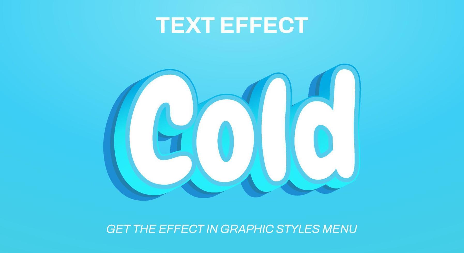 3D editable text effect template vector