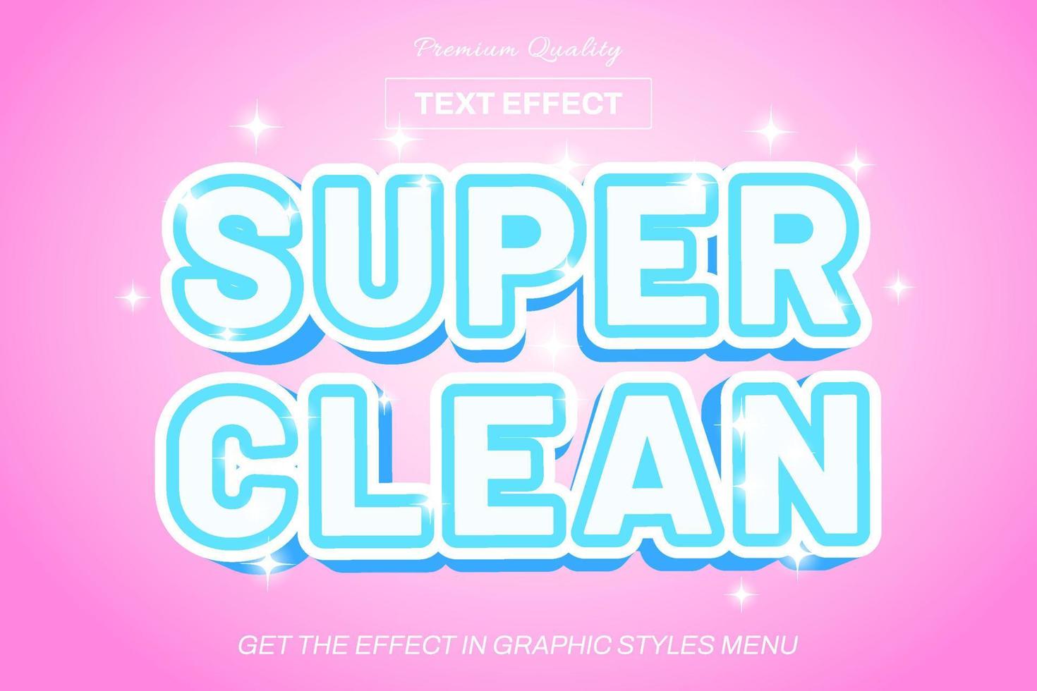 3D editable text effect template vector