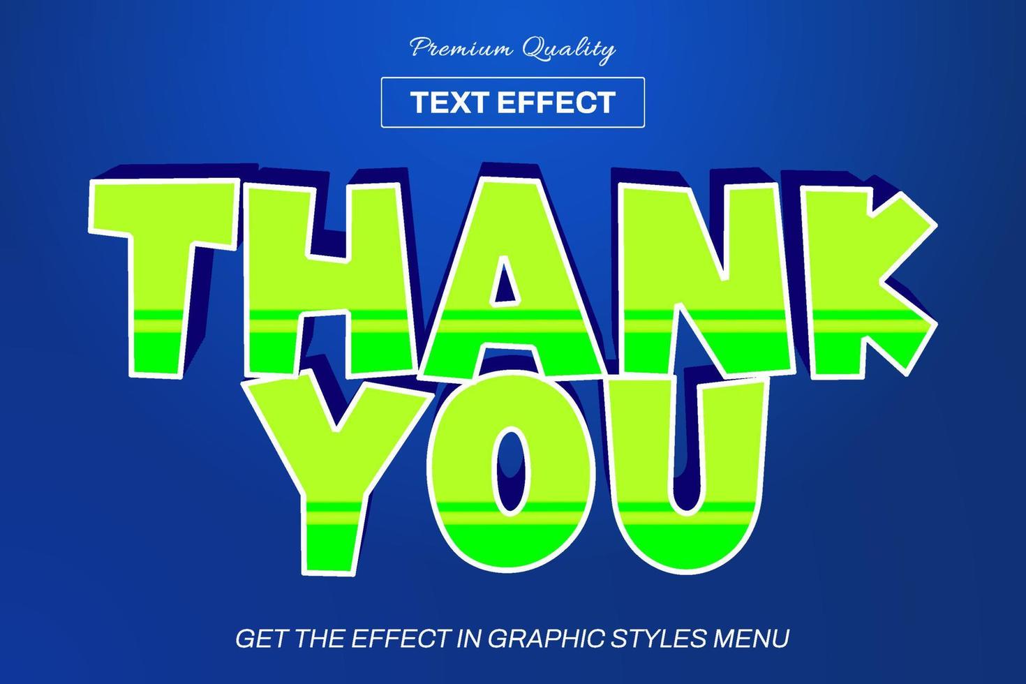 3D editable text effect template vector