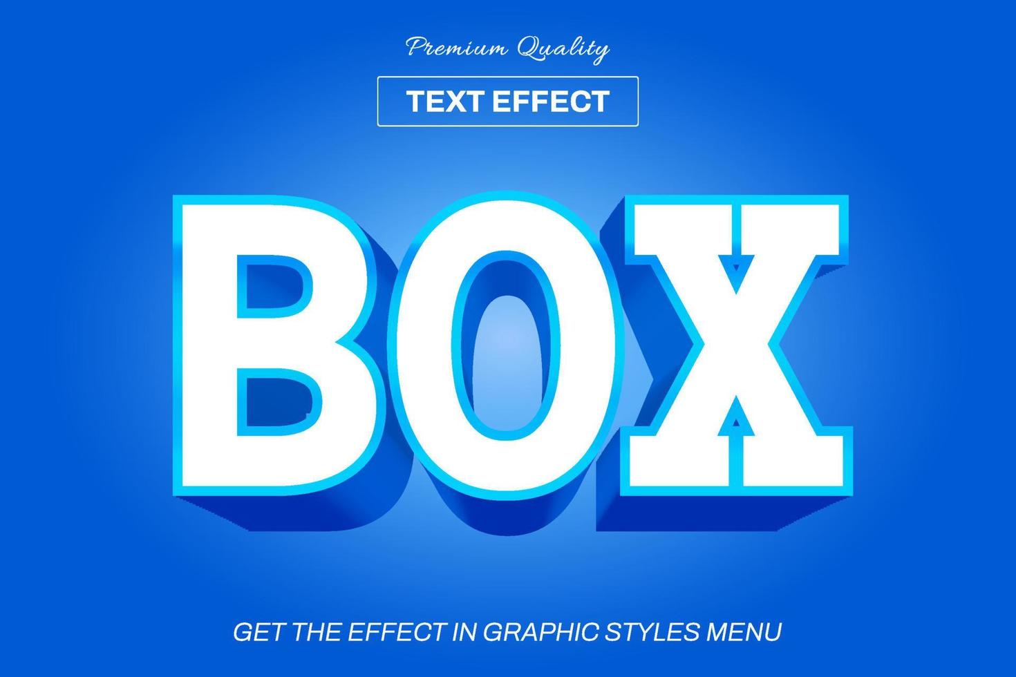 3D editable text effect template vector