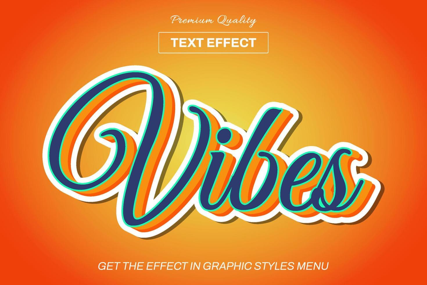 3D editable text effect template vector