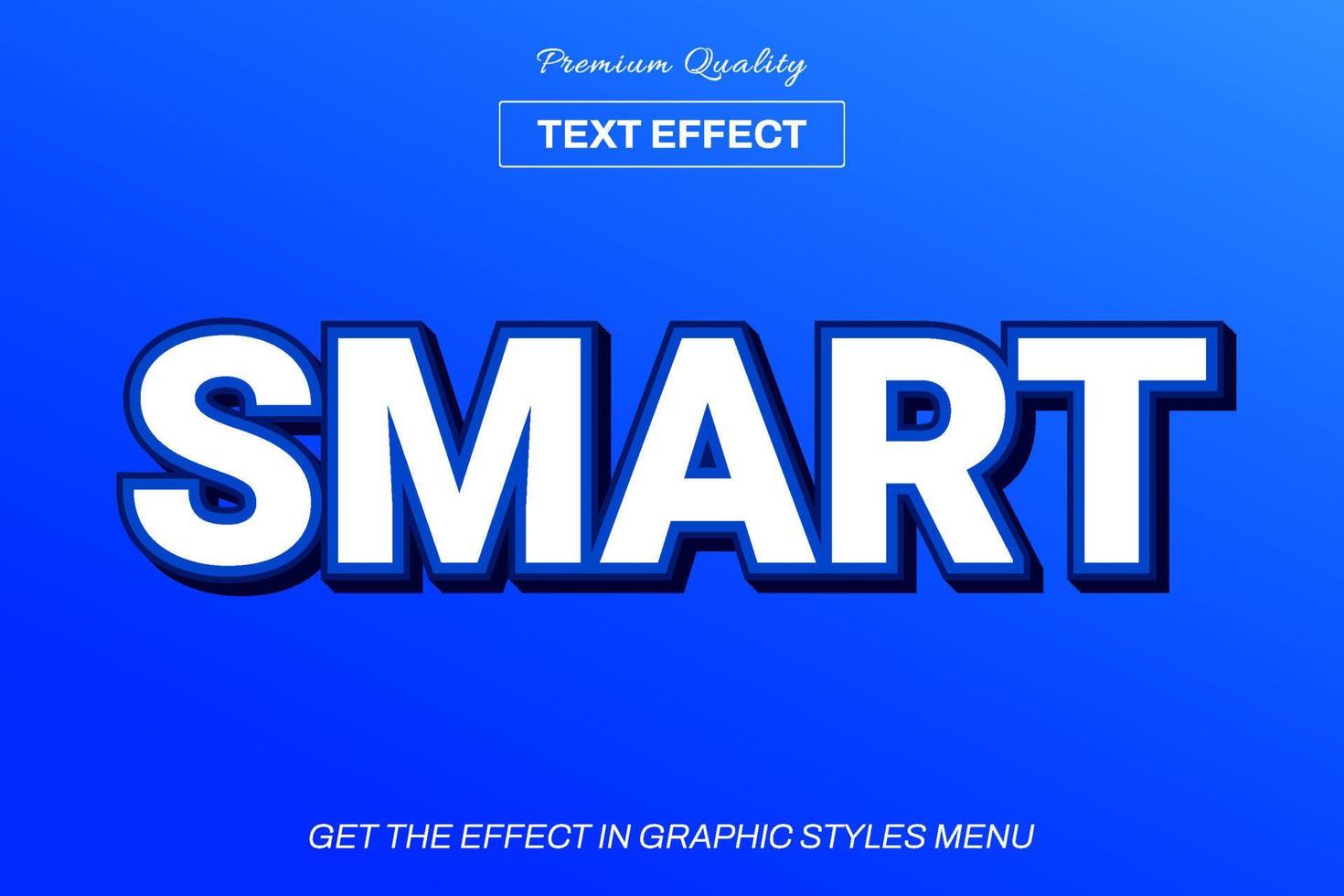 3D editable text effect template vector