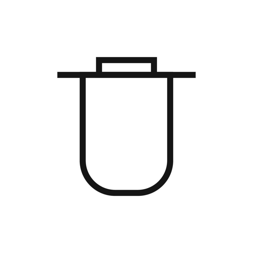 Trash line icon isolated on white background. Black flat thin icon on modern outline style. Linear symbol and editable stroke. Simple and pixel perfect stroke vector illustration.