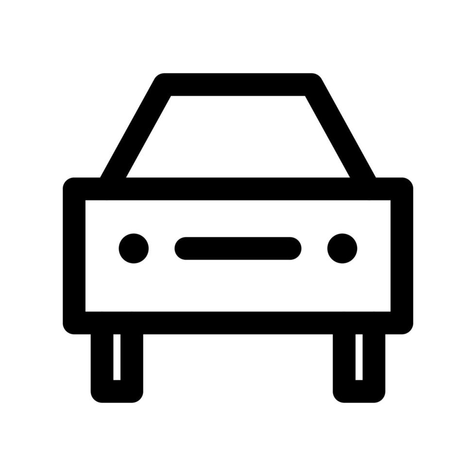 Car icon line isolated on white background. Black flat thin icon on modern outline style. Linear symbol and editable stroke. Simple and pixel perfect stroke vector illustration.