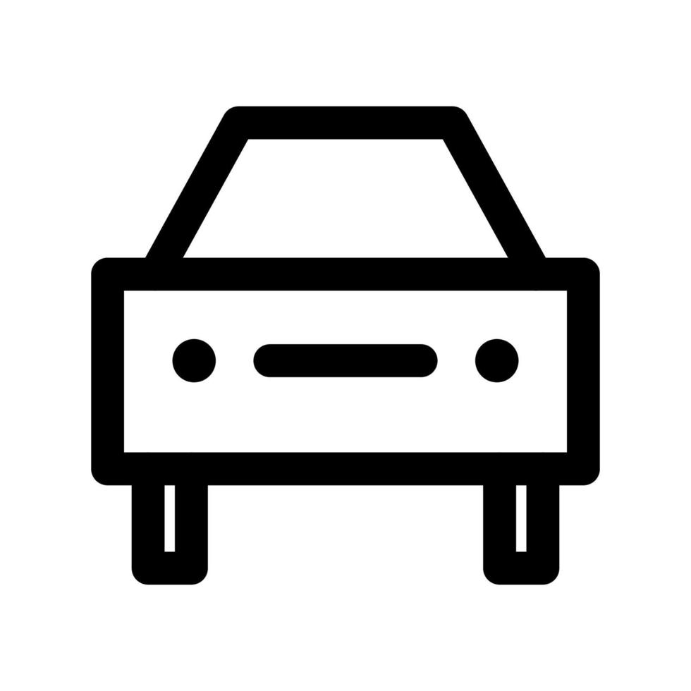 línea de icono de coche aislada sobre fondo blanco. icono negro plano y delgado en el estilo de contorno moderno. símbolo lineal y trazo editable. ilustración de vector de trazo simple y perfecto de píxeles.