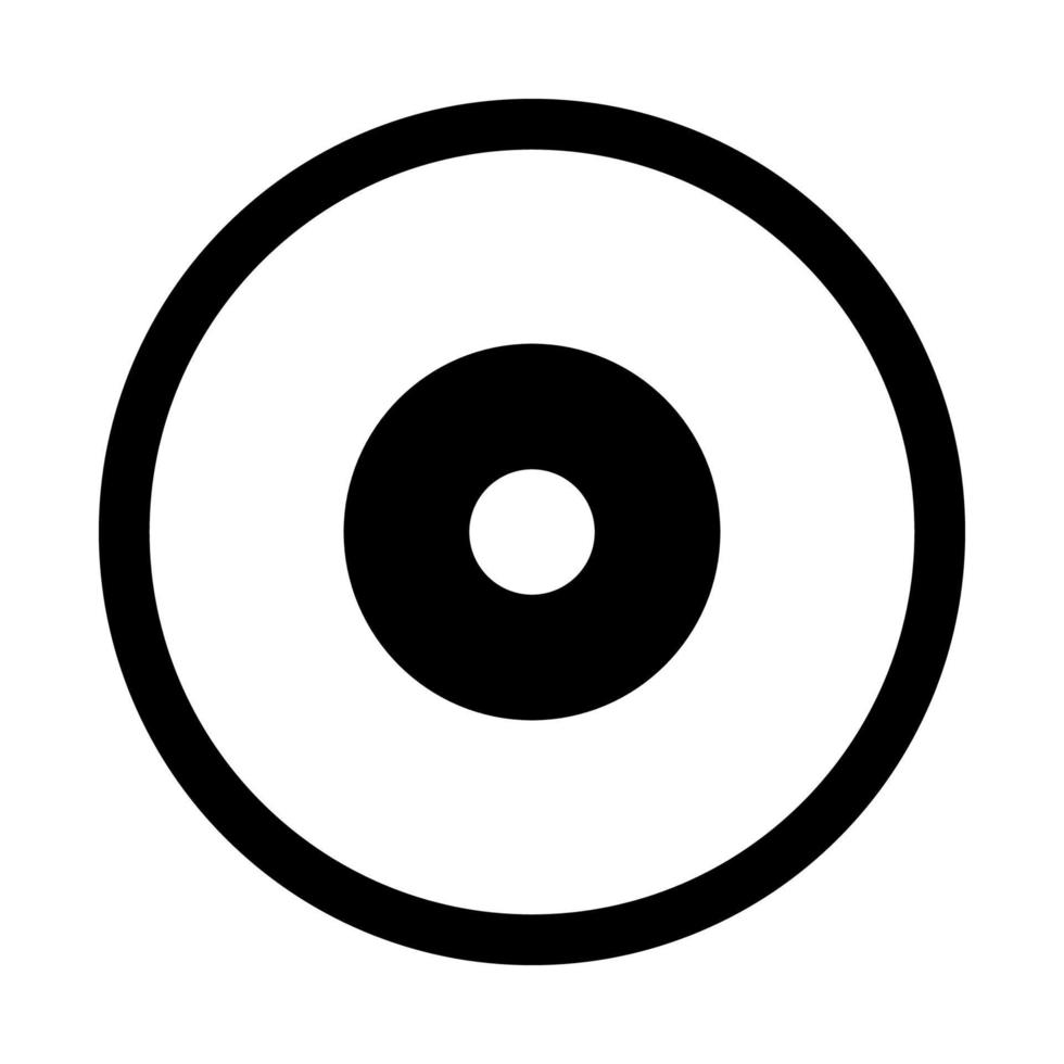 Disc icon line isolated on white background. Black flat thin icon on modern outline style. Linear symbol and editable stroke. Simple and pixel perfect stroke vector illustration.