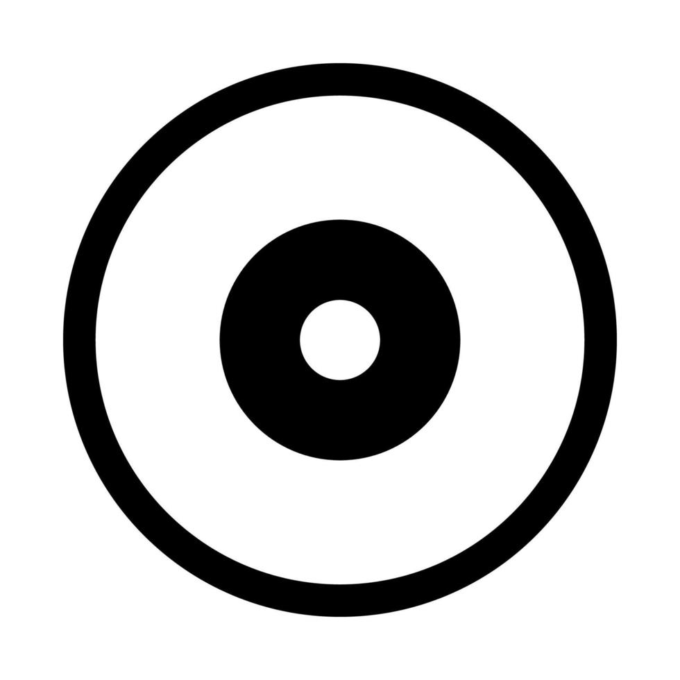 línea de icono de disco aislada sobre fondo blanco. icono negro plano y delgado en el estilo de contorno moderno. símbolo lineal y trazo editable. ilustración de vector de trazo simple y perfecto de píxeles.