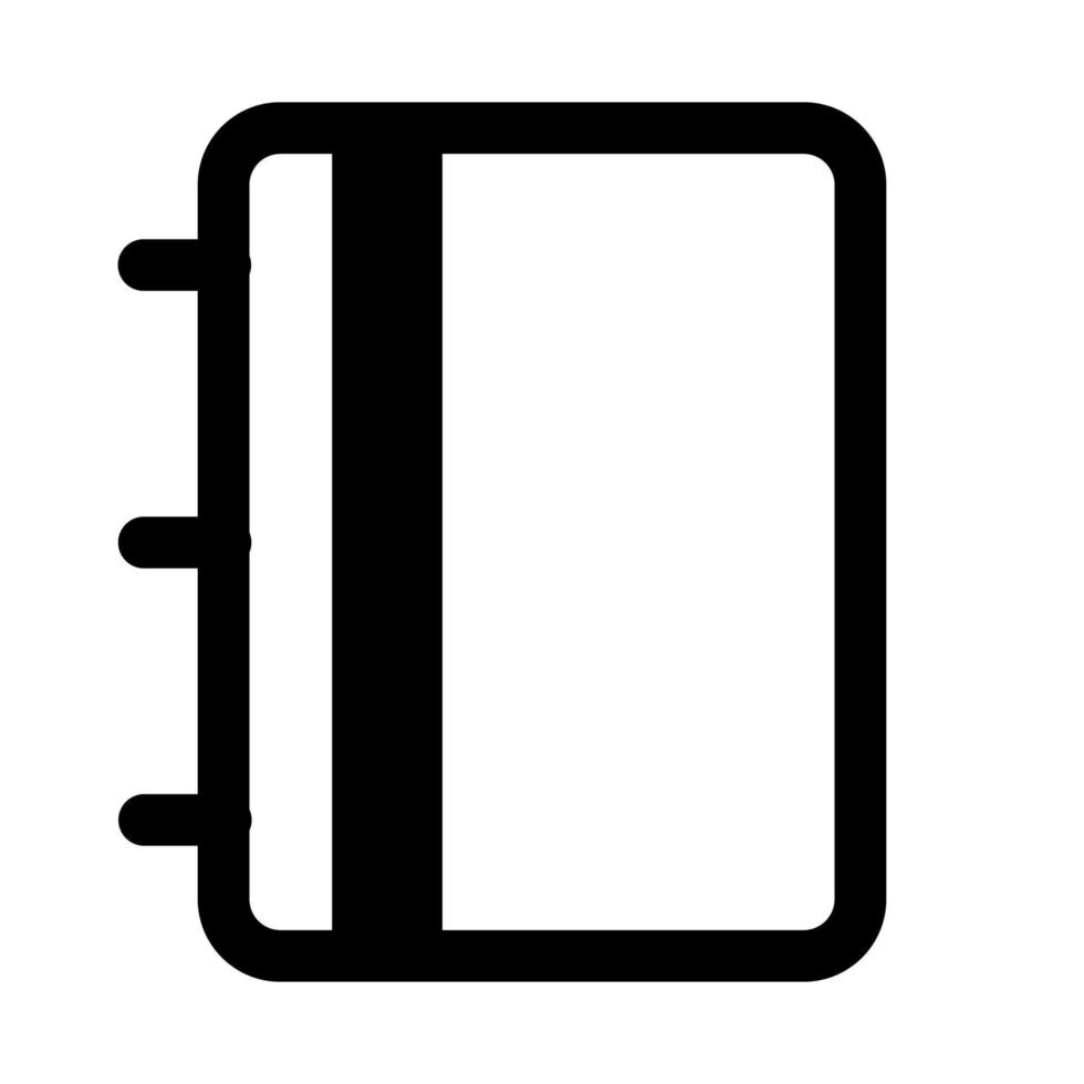 línea de icono de diario aislada sobre fondo blanco. icono negro plano y delgado en el estilo de contorno moderno. símbolo lineal y trazo editable. ilustración de vector de trazo simple y perfecto de píxeles.
