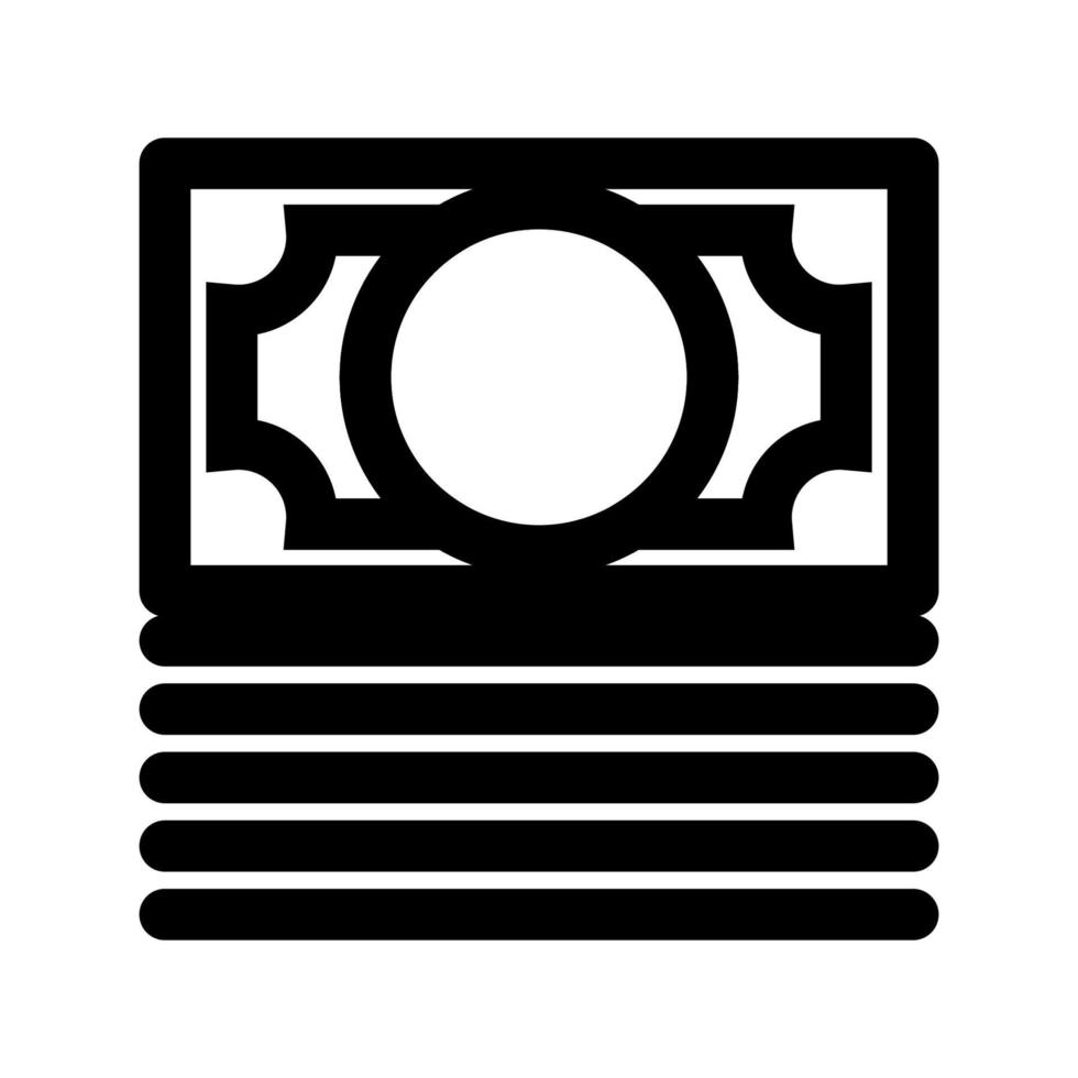 Money stack icon line isolated on white background. Black flat thin icon on modern outline style. Linear symbol and editable stroke. Simple and pixel perfect stroke vector illustration