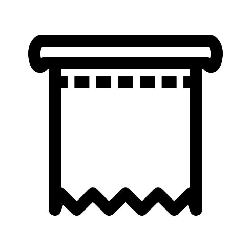 Receipt icon line isolated on white background. Black flat thin icon on modern outline style. Linear symbol and editable stroke. Simple and pixel perfect stroke vector illustration.