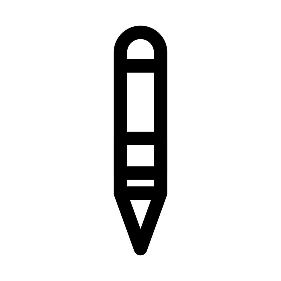 Office pen icon line isolated on white background. Black flat thin icon on modern outline style. Linear symbol and editable stroke. Simple and pixel perfect stroke vector illustration