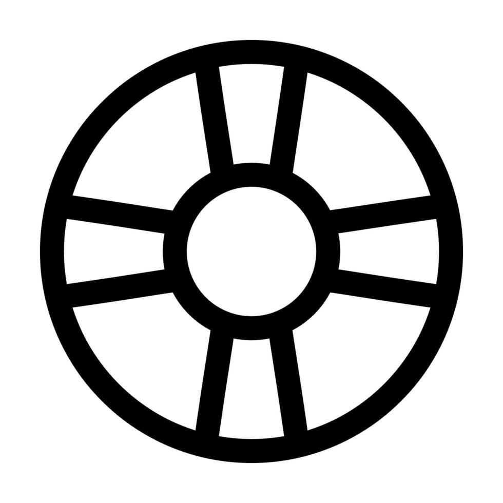 Help buoy icon line isolated on white background. Black flat thin icon on modern outline style. Linear symbol and editable stroke. Simple and pixel perfect stroke vector illustration.