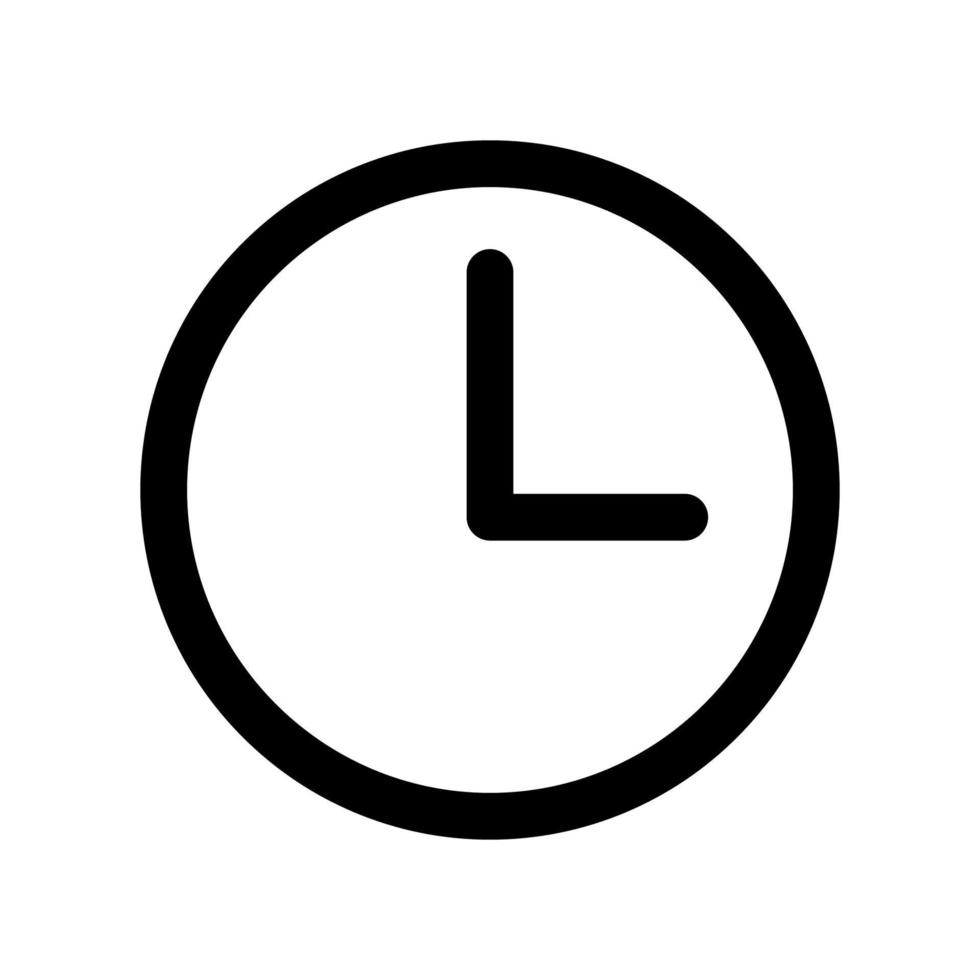 Time icon line isolated on white background. Black flat thin icon on modern outline style. Linear symbol and editable stroke. Simple and pixel perfect stroke vector illustration