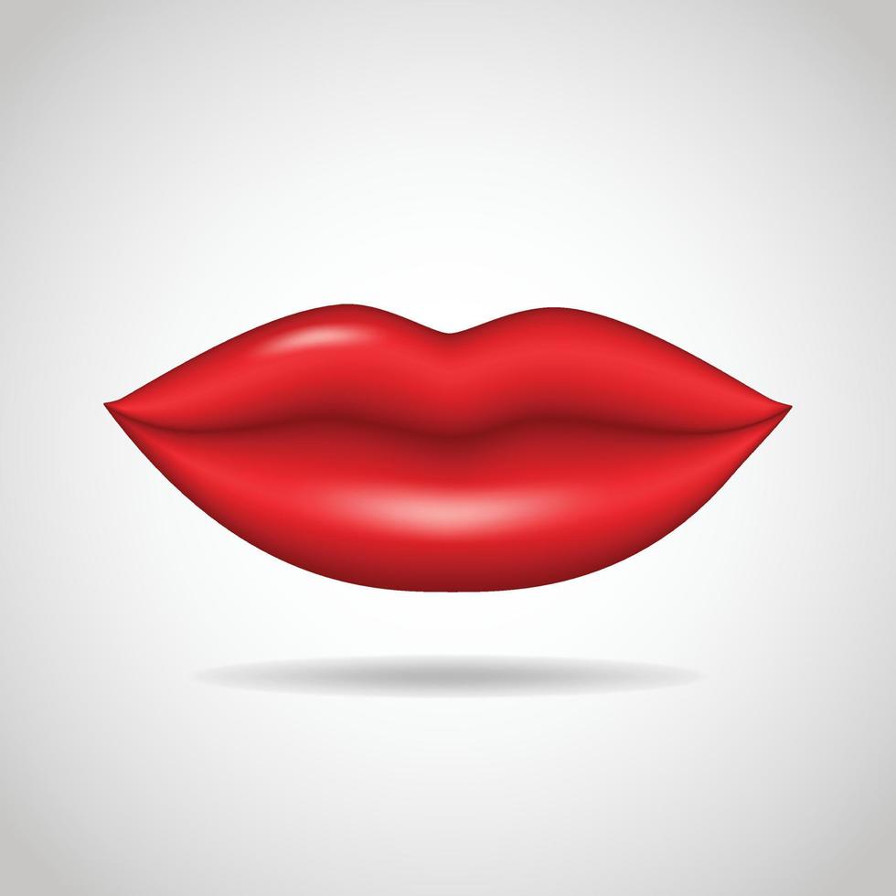 Realistic 3d women lips vector illustration