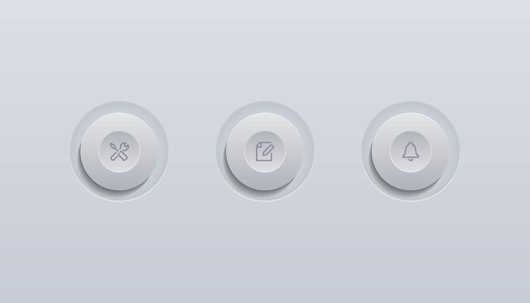 UI buttons vector design with minimal icon