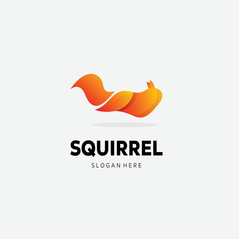 squirrel logo gradient colorful design template vector