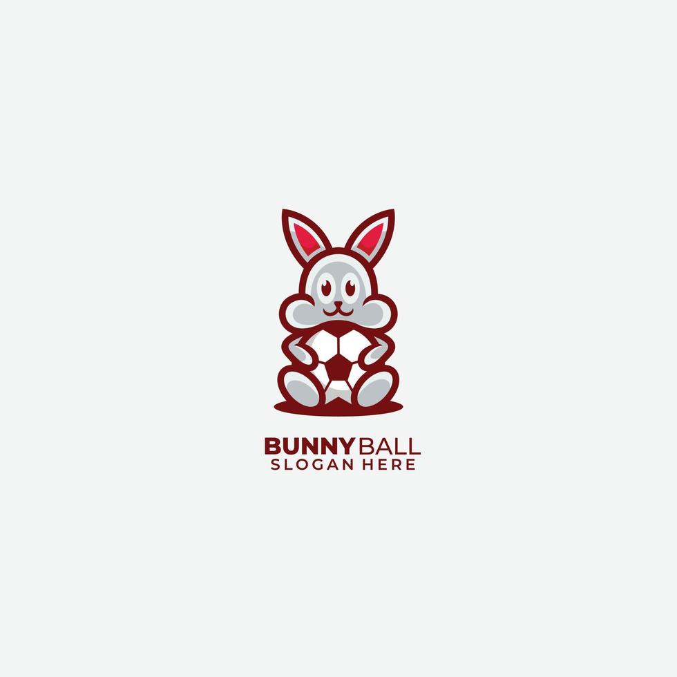 bunny ball design art logo illustration vector