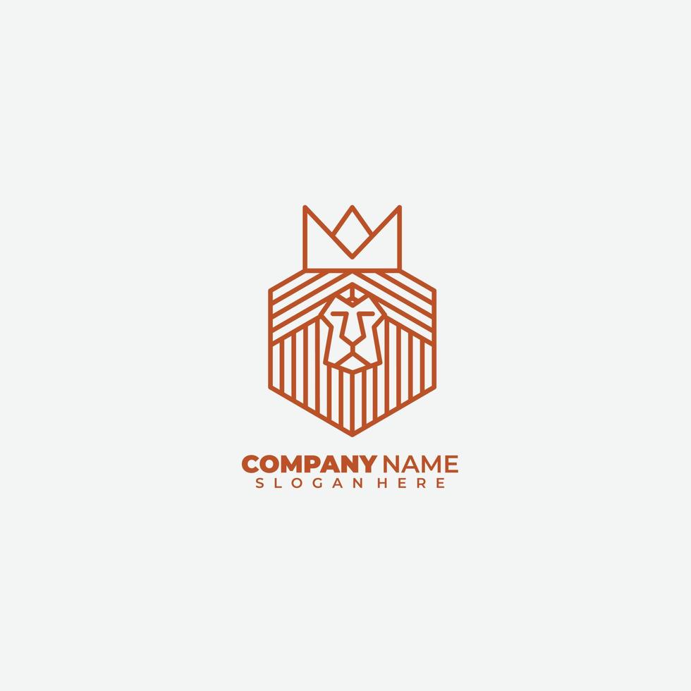 león corona diseño arte logotipo símbolo vector