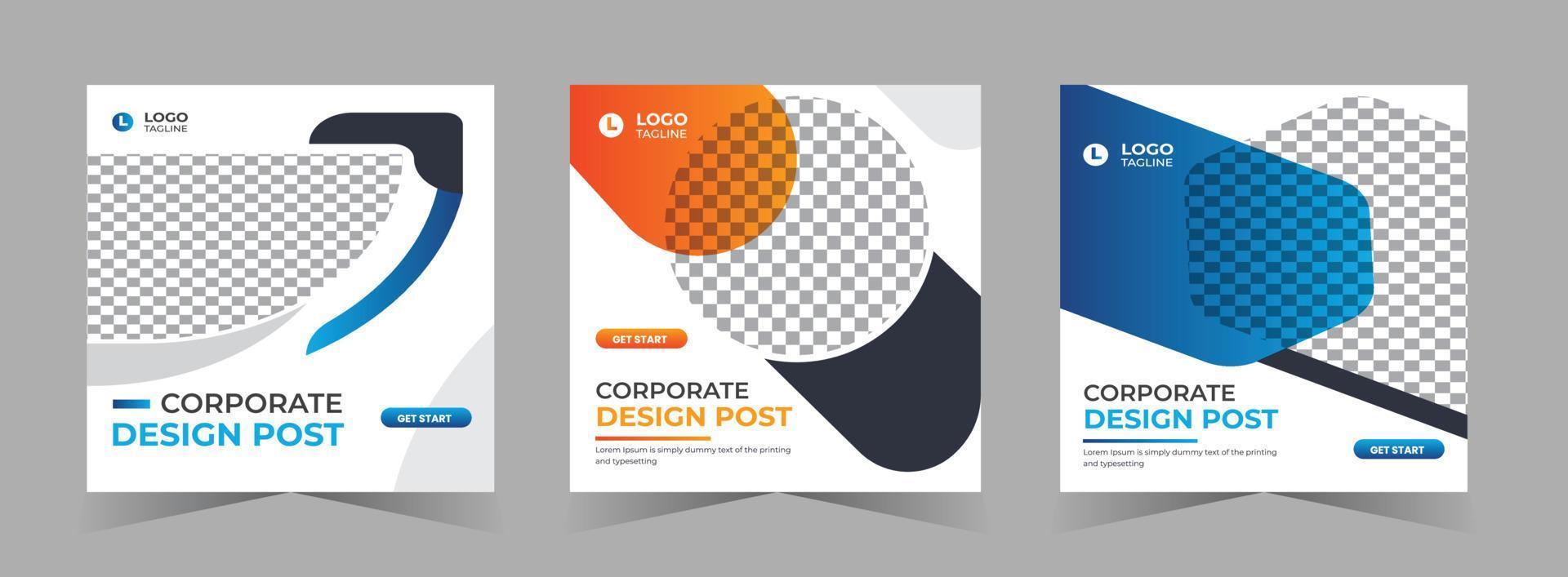 Creative marketing social media and web banner template design vector