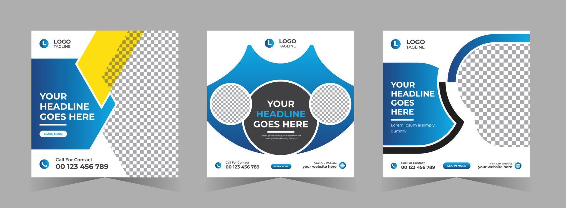 Creative social media digital marketing web banner design vector