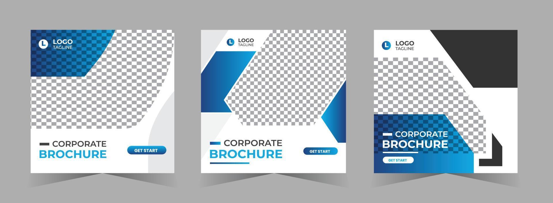 Creative marketing social media and web banner template design vector