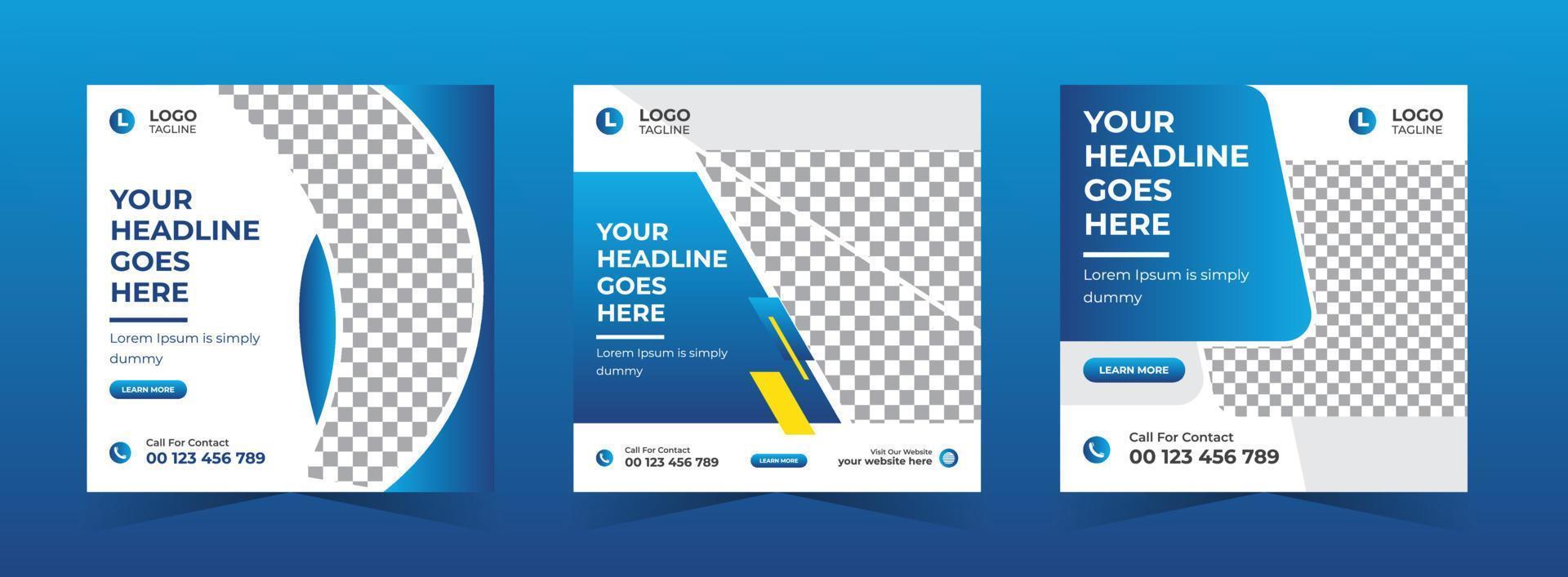 Creative social media digital marketing web banner design vector