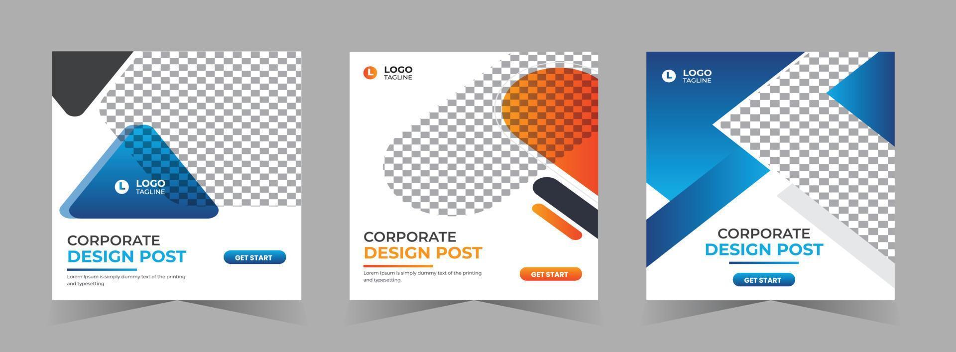 Creative marketing social media and web banner template design vector