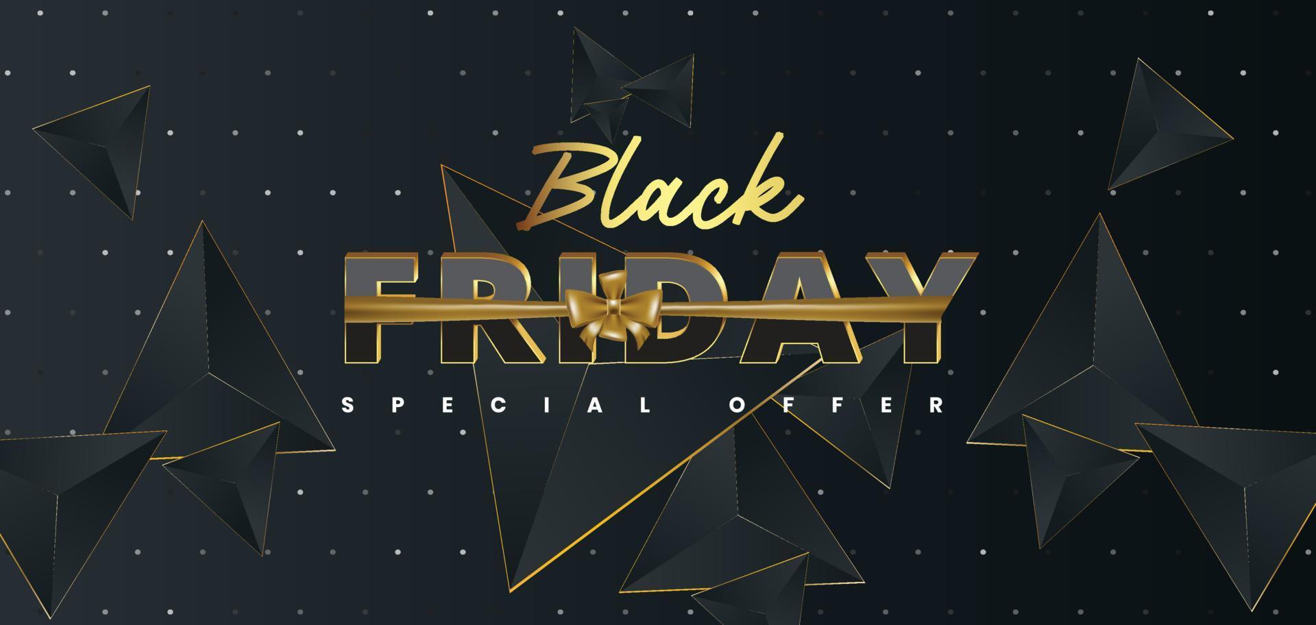 Black friday special offer banner with abstract background vector