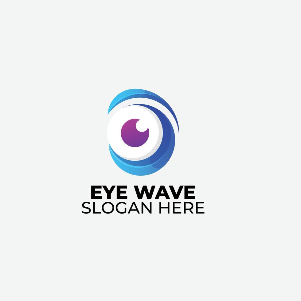 eye wave design template logo symbol vector