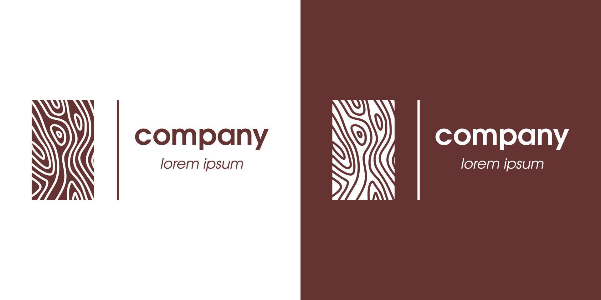 wood pattern logo design, logo for creative company vector