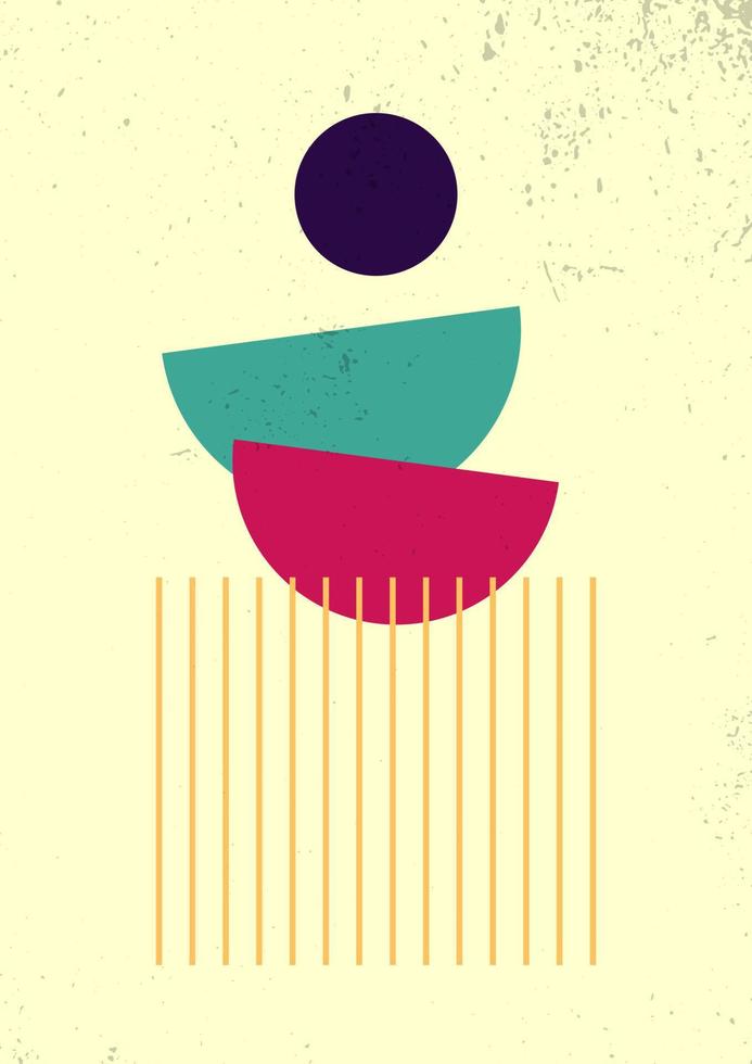 minimalist abstract design, vector template with different shapes for wall decoration