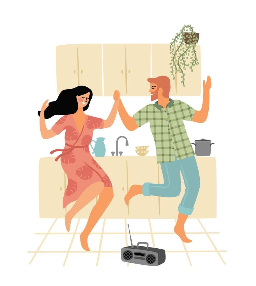 Romantic illustration with man and woman. Love, love story, relationship. Isolated vector design concept for Valentines Day and other use.