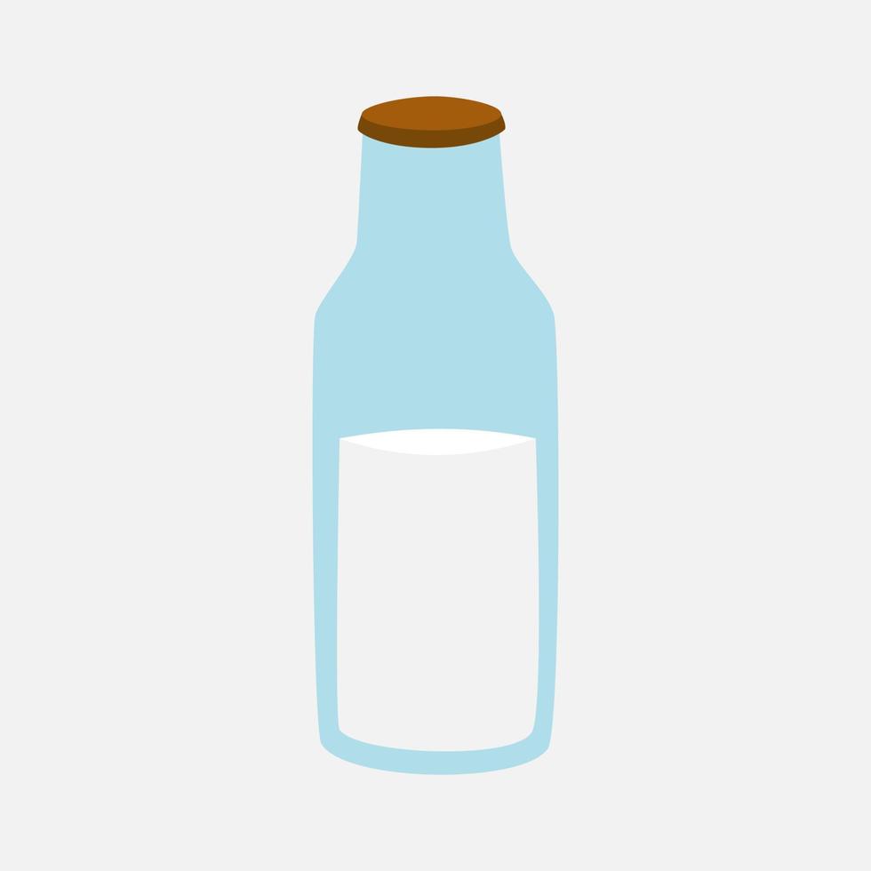 bottle of milk clip art vector illustration for design decorations. food and beverage theme illustration.