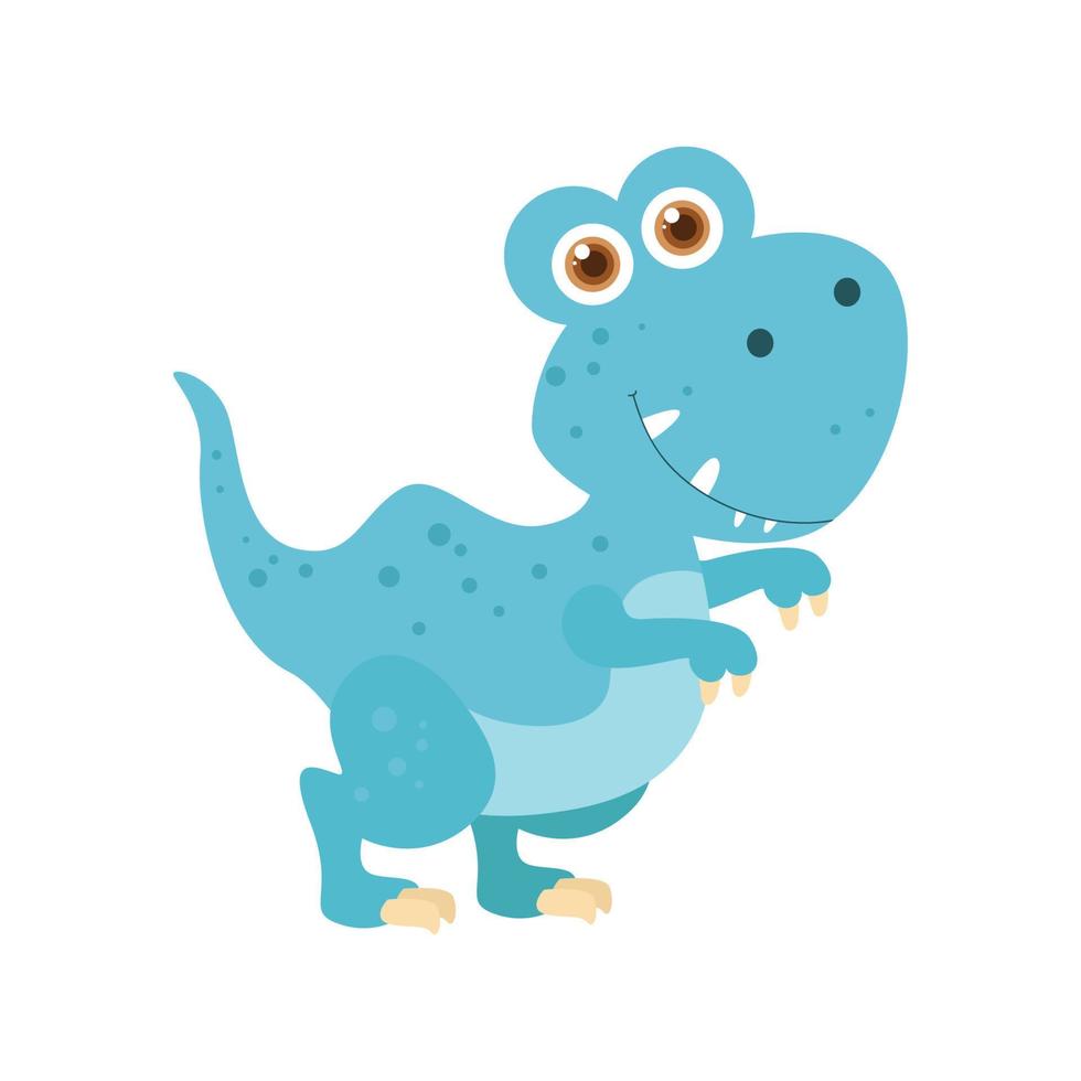 illustration vector graphic cute monster tyranosaurus isolated on white. good for icon, mascot, game