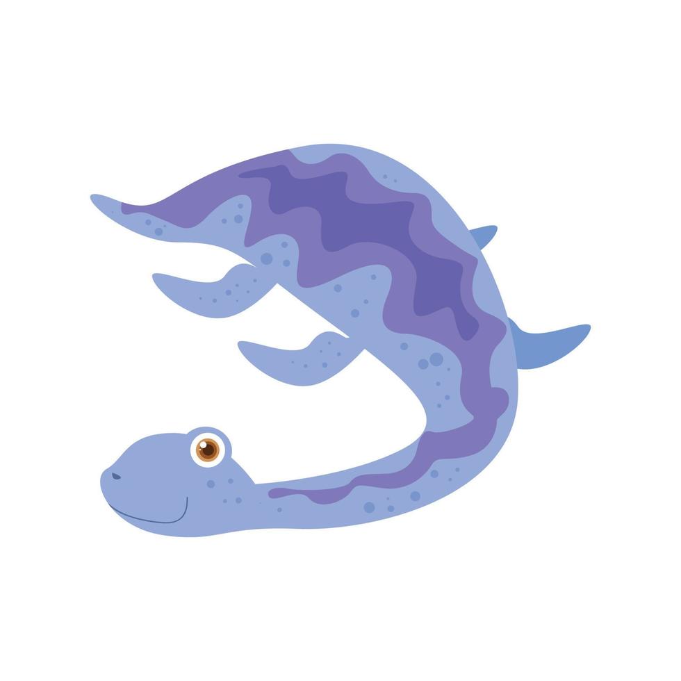illustration vector graphic cartoon cute monster baby dino character plesiosaurus