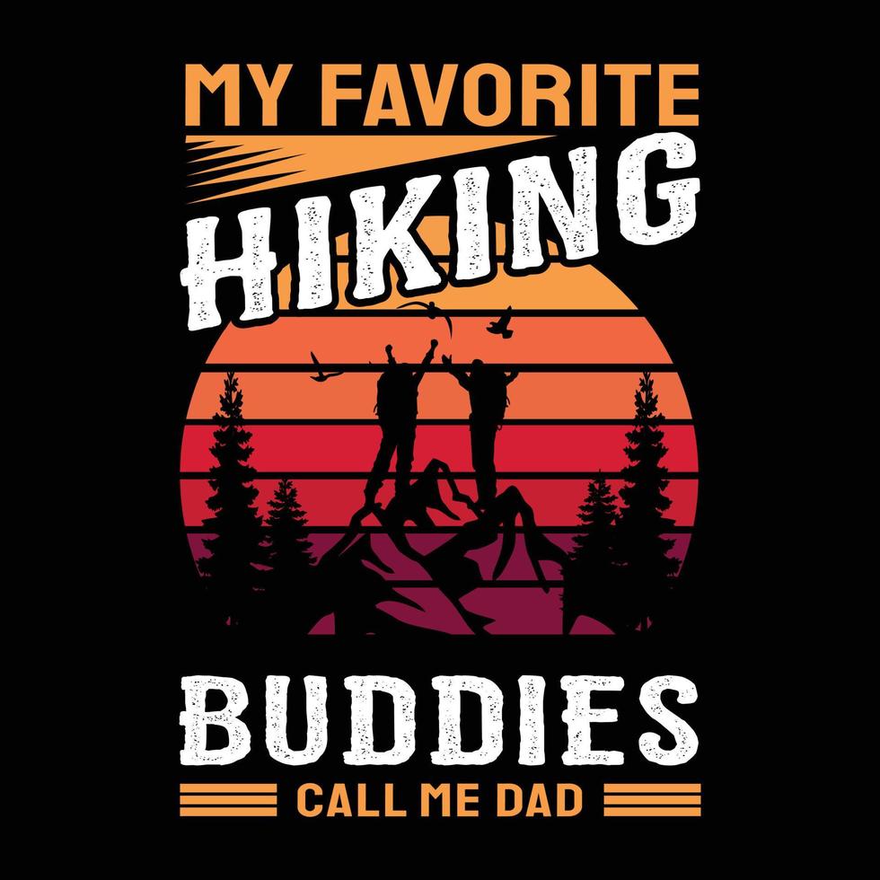 Hiking vector T-shirt Design.