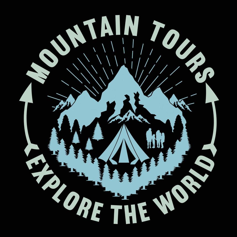 Hiking vector T-shirt Design.