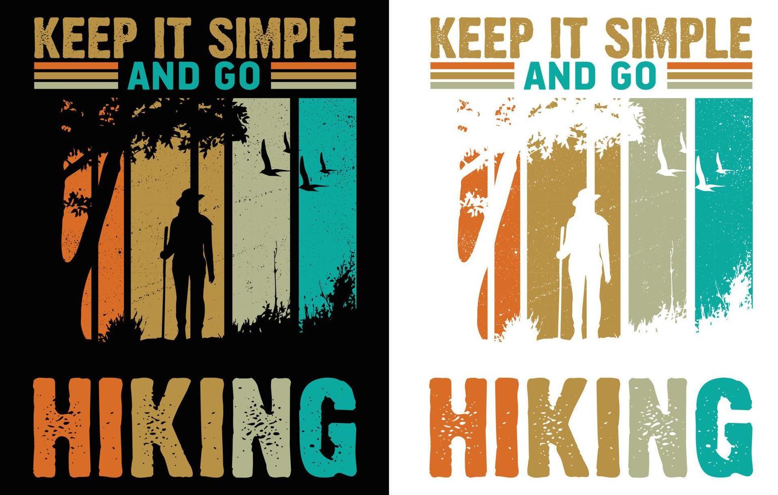 Hiking vector T-shirt Design.